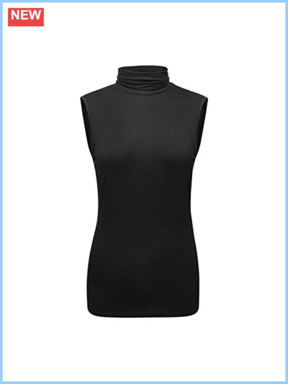 Sleeveless Turtleneck Tank Top Stretch Comfy High Neck Layer